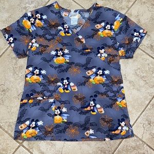 Disney Mickey Mouse Halloween Scrub Top